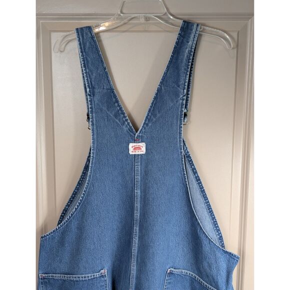 Round House Carpenter Bib Overalls Button Fly Made in USA Blue Men's Size 52 - Picture 10 of 16